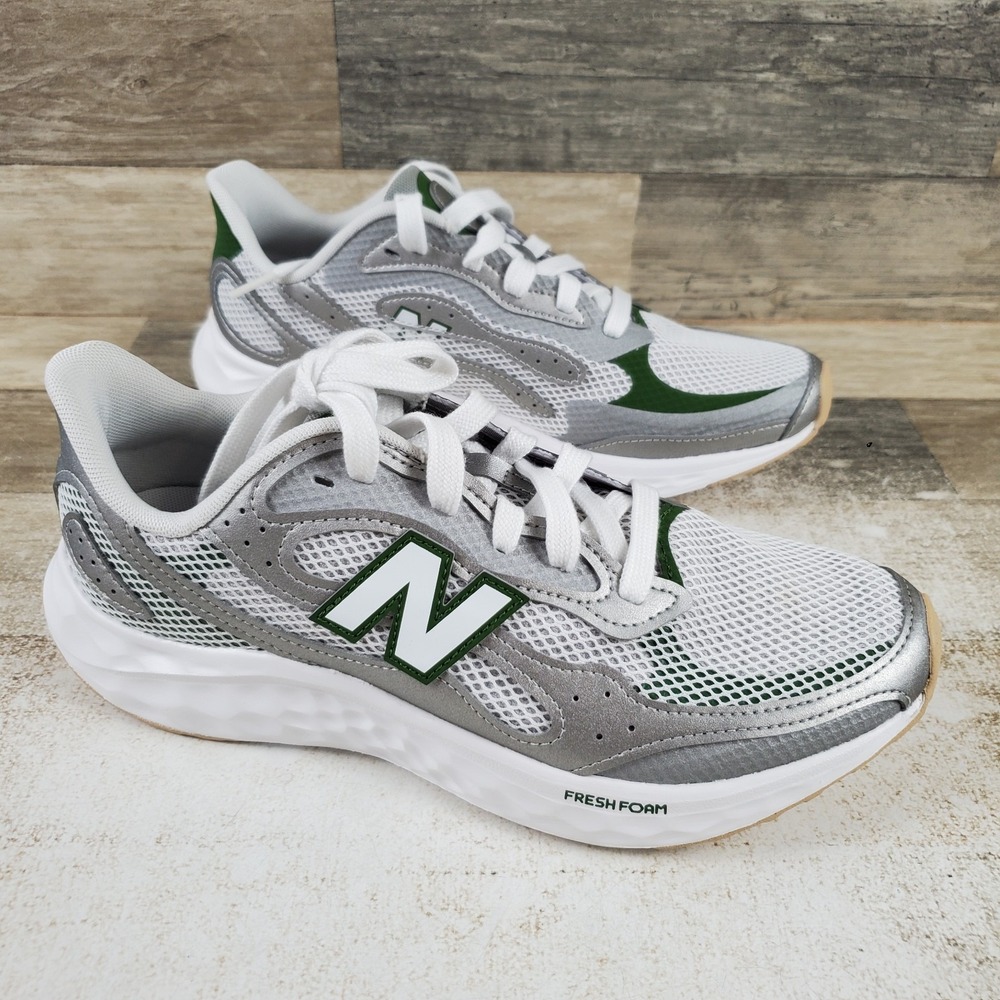 New Balance Fresh Foam Arishi V4 Womens Running Shoes Sz 9.5 B Silver Metallic